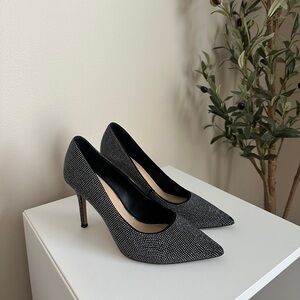 Gianni Bini Black and Silver Heels